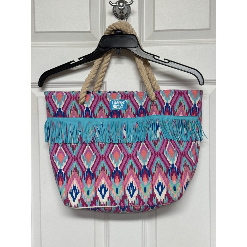 Limited Too Tote Bag Womens /Girls Travel Rope Handles Big